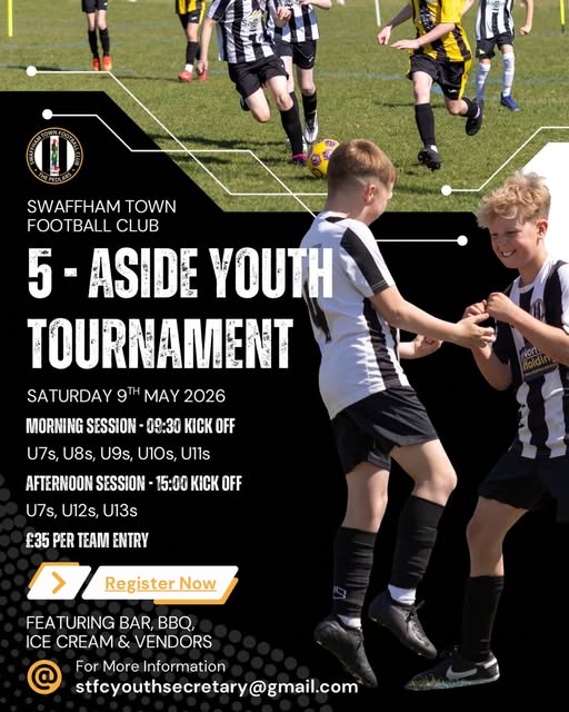 Swaffham Town Football Club 5-Aside Youth Tournament listing