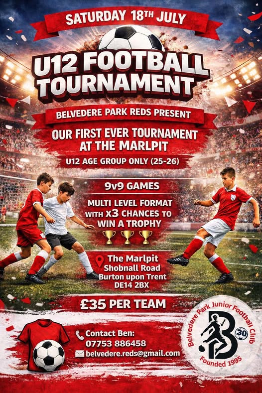 U12 Football Tournament flyer