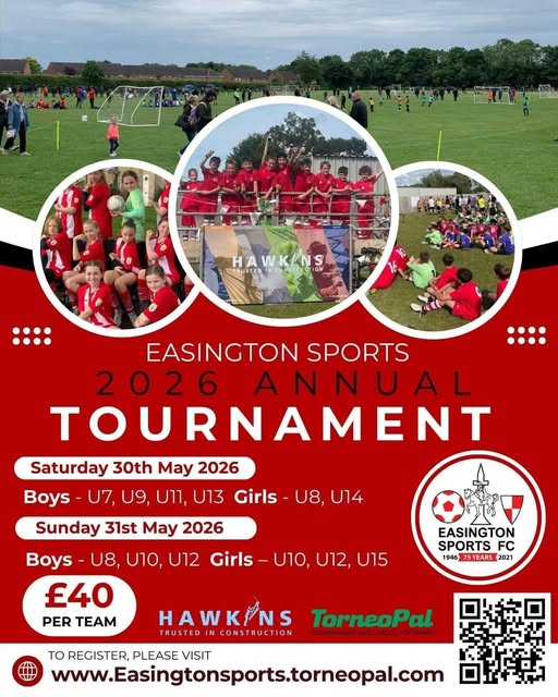 Easington Sports 2026 Annual Tournament flyer