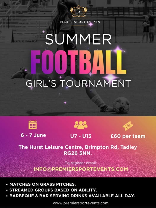 Premier Sport Events Summer Football Girls Tournament flyer