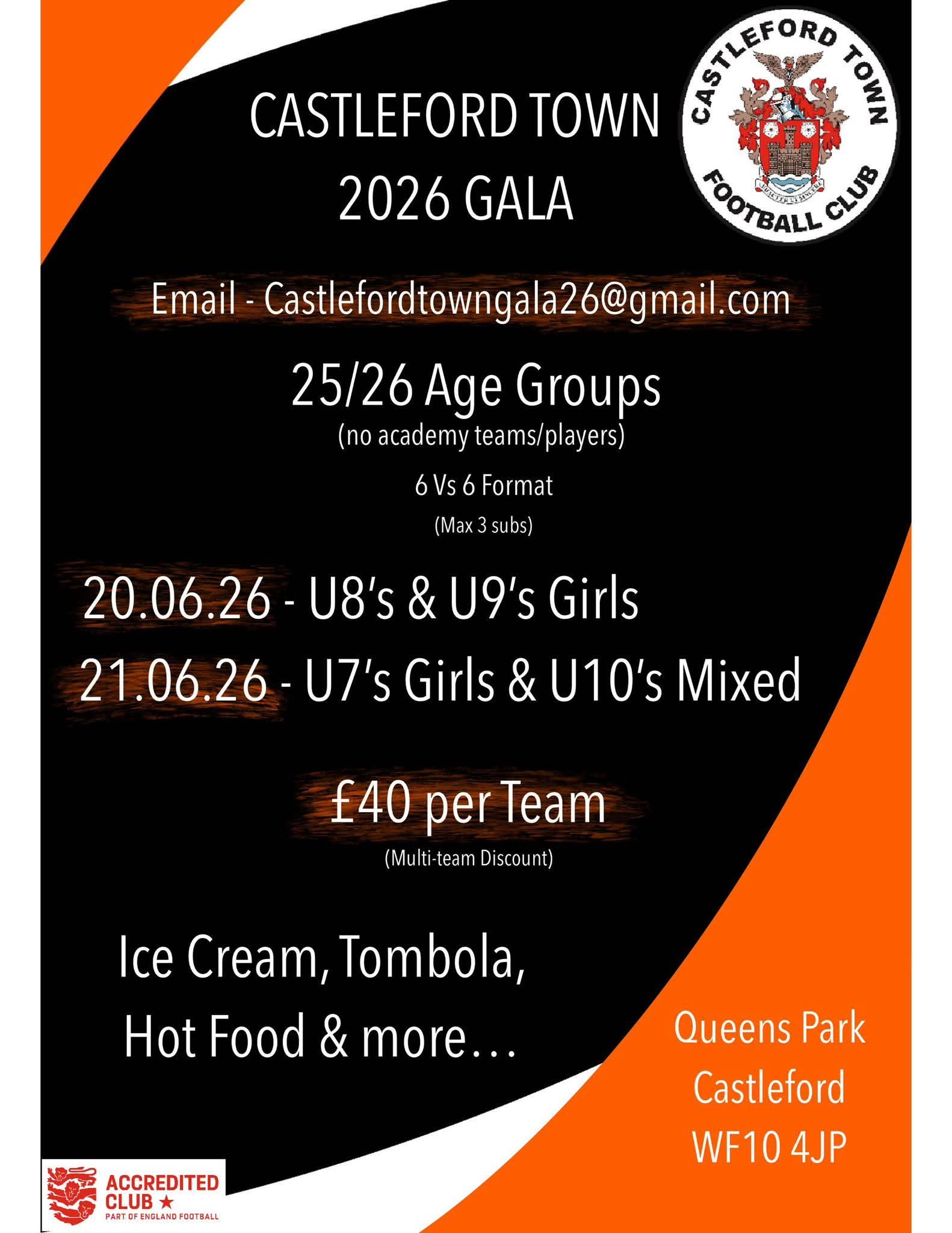 Castleford Town 2026 Gala listing